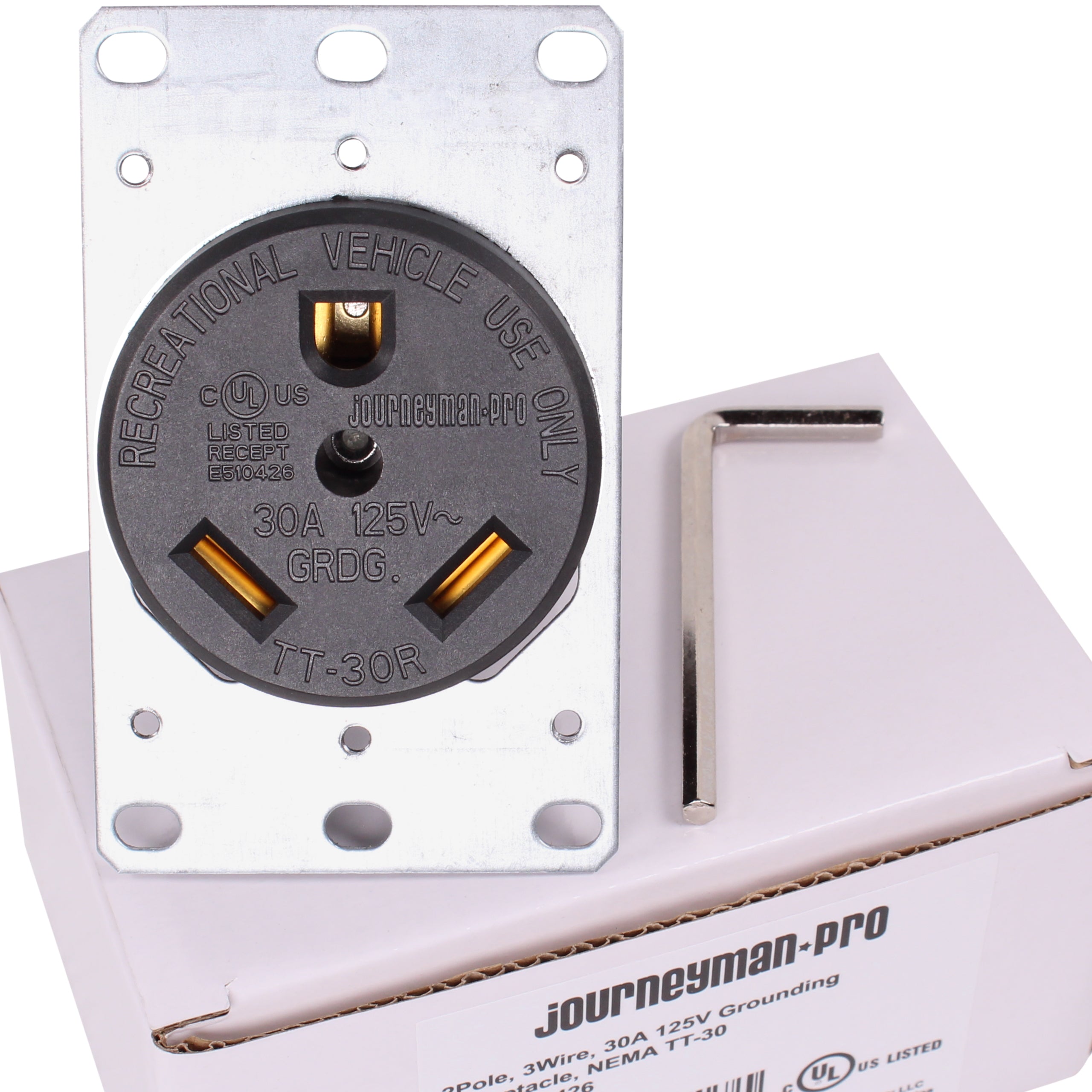 30 AMP 110V RV Electrical Outlet with Allen Head Lug Terminals Lifeti