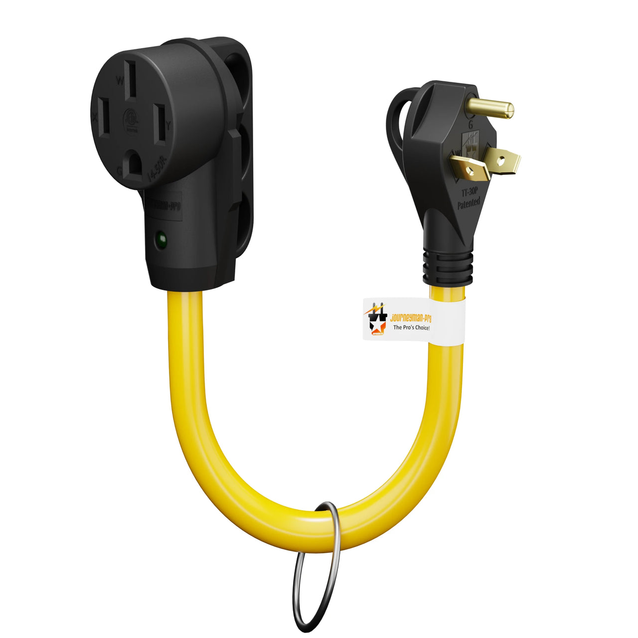 RV 30Amp Male To 50Amp Female Camper Power Cord Plug Adapter Cable NEMA TT-30P to L14-50R (30M/50F)