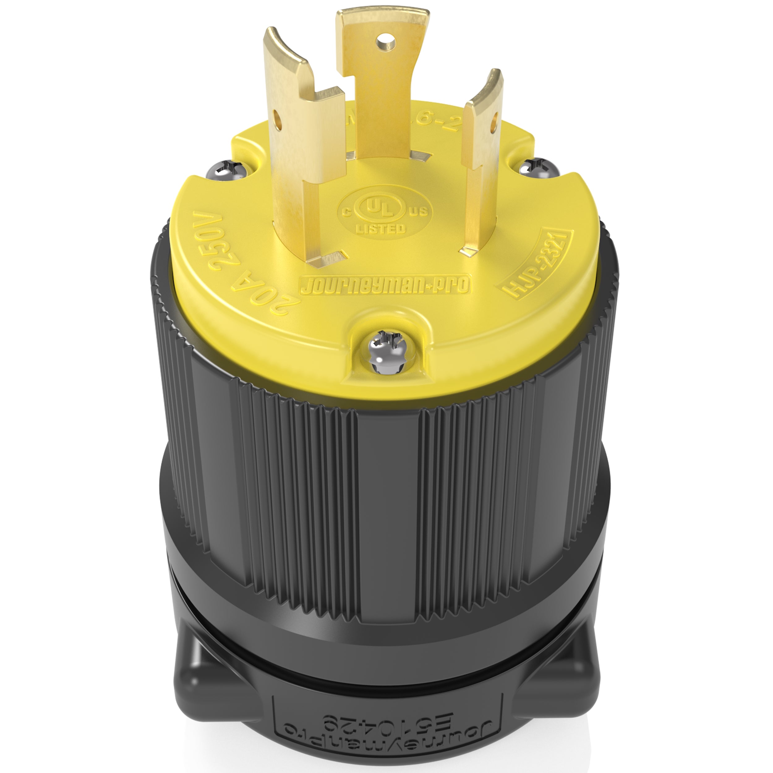 NEMA L6-20P 20A 250V Locking Receptacle Plug, Industrial Grade 3 Prong
