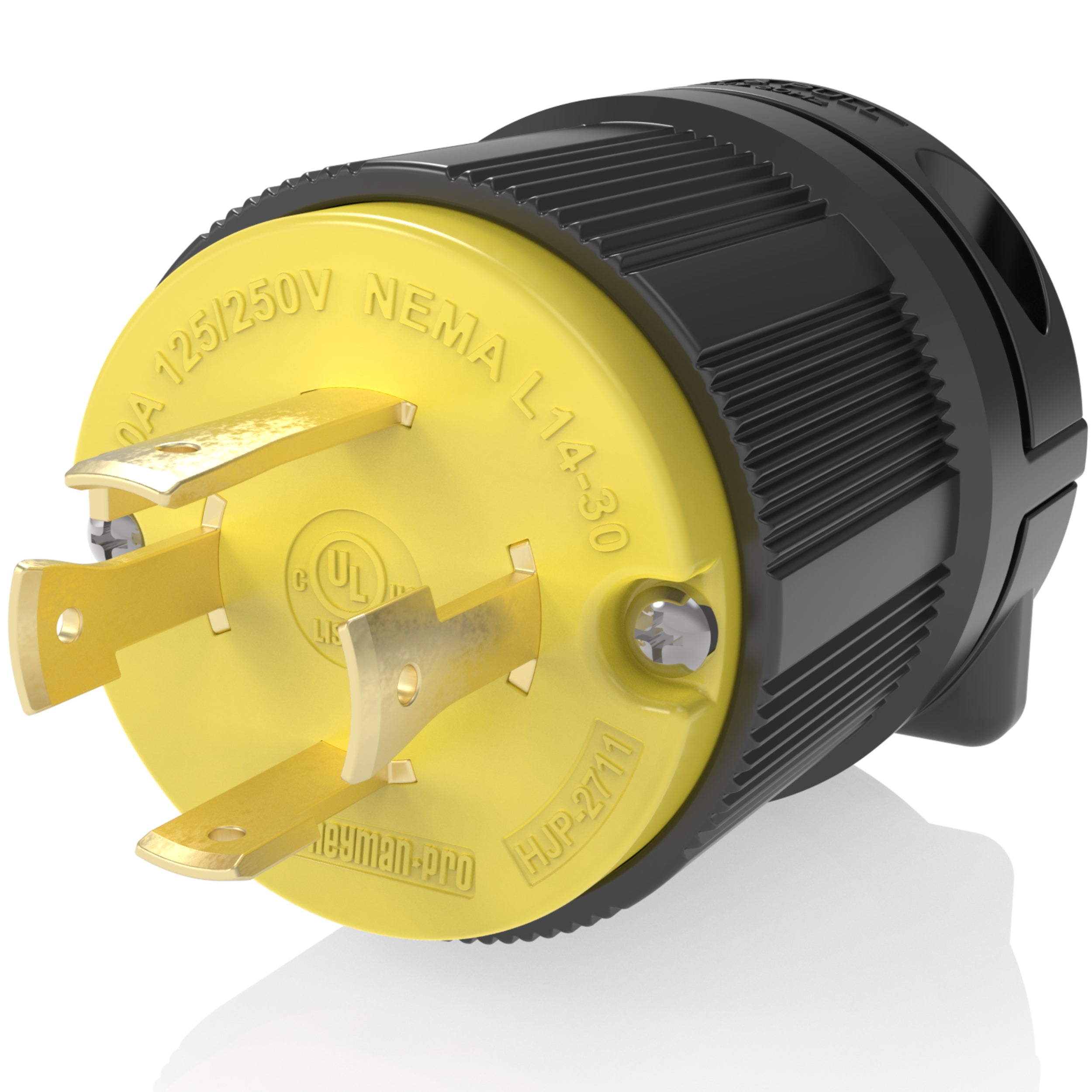 NEMA L14-30P 30A 125/250V Locking Male Receptacle Plug