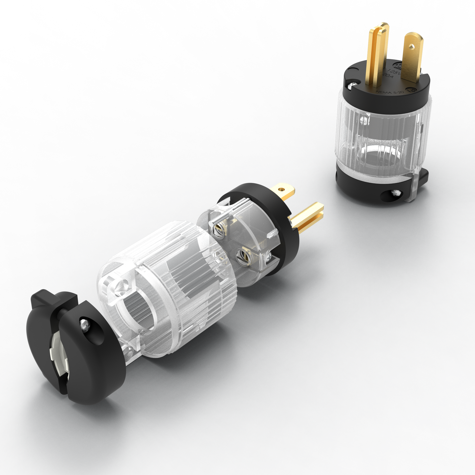 20 AMP - 125 VOLT STRAIGHT BLADE LIGHTED MALE PLUG (NEMA 5-20P) (HJP-5 20 AMP - 125 VOLT STRAIGHT BLADE LIGHTED MALE PLUG (NEMA 5-20P) (HJP-5