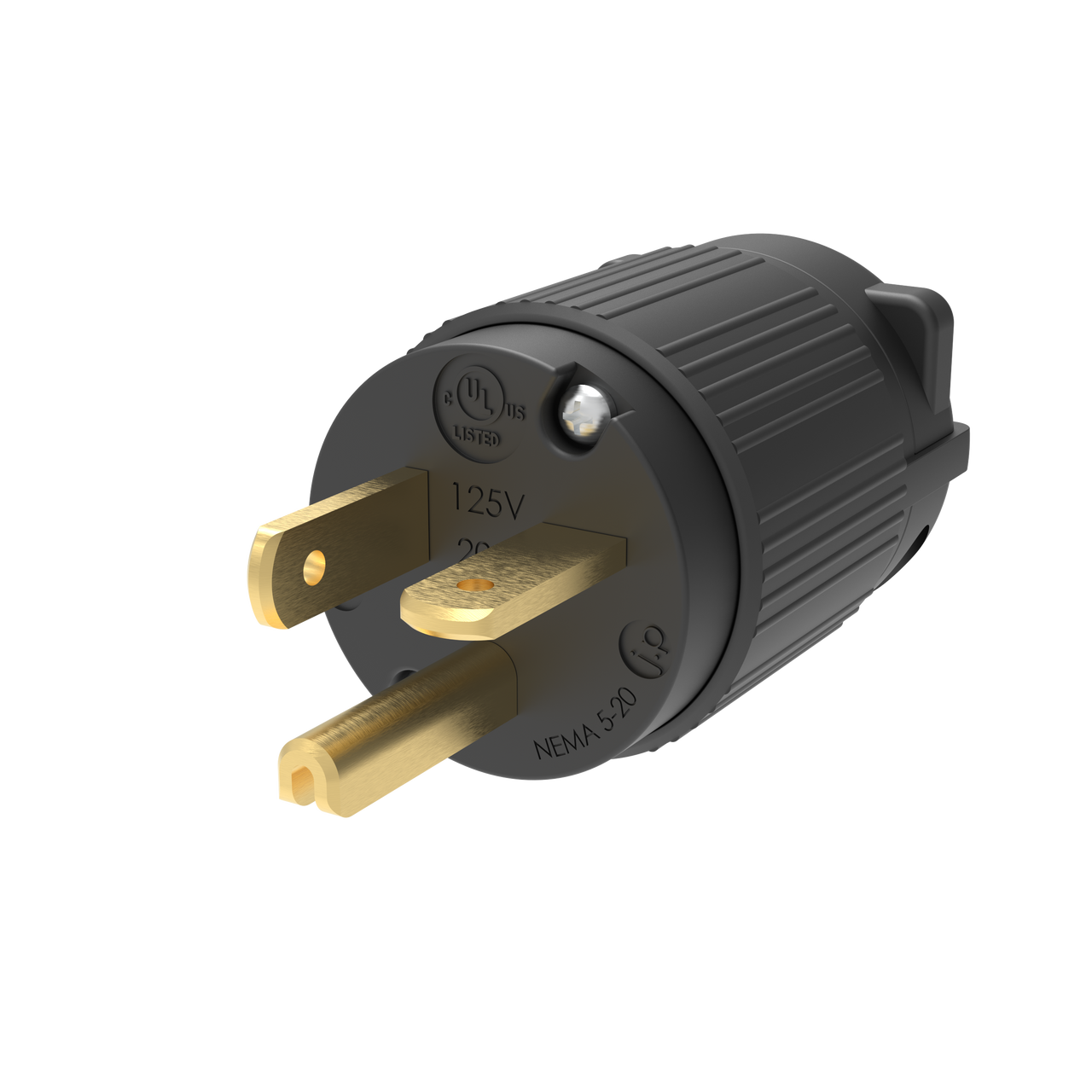 20 AMP - 125 VOLT STRAIGHT BLADE MALE PLUG (NEMA 5-20P) (HJP-520PV)