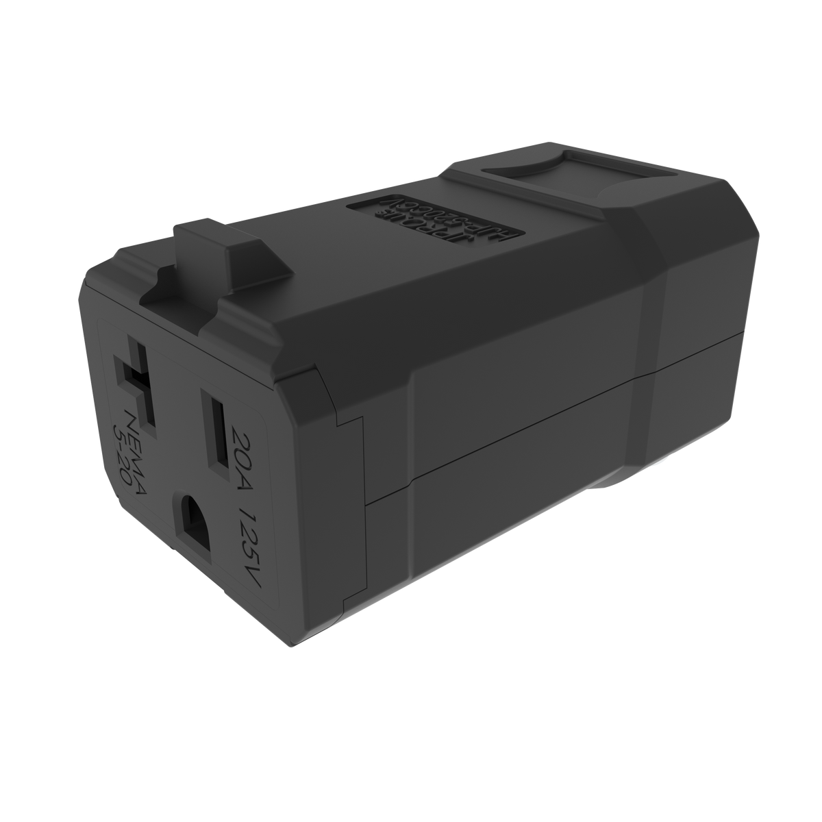 20 AMP - 125 VOLT STRAIGHT BLADE CLAMSHELL FEMALE PLUG (NEMA 5-20P, 52