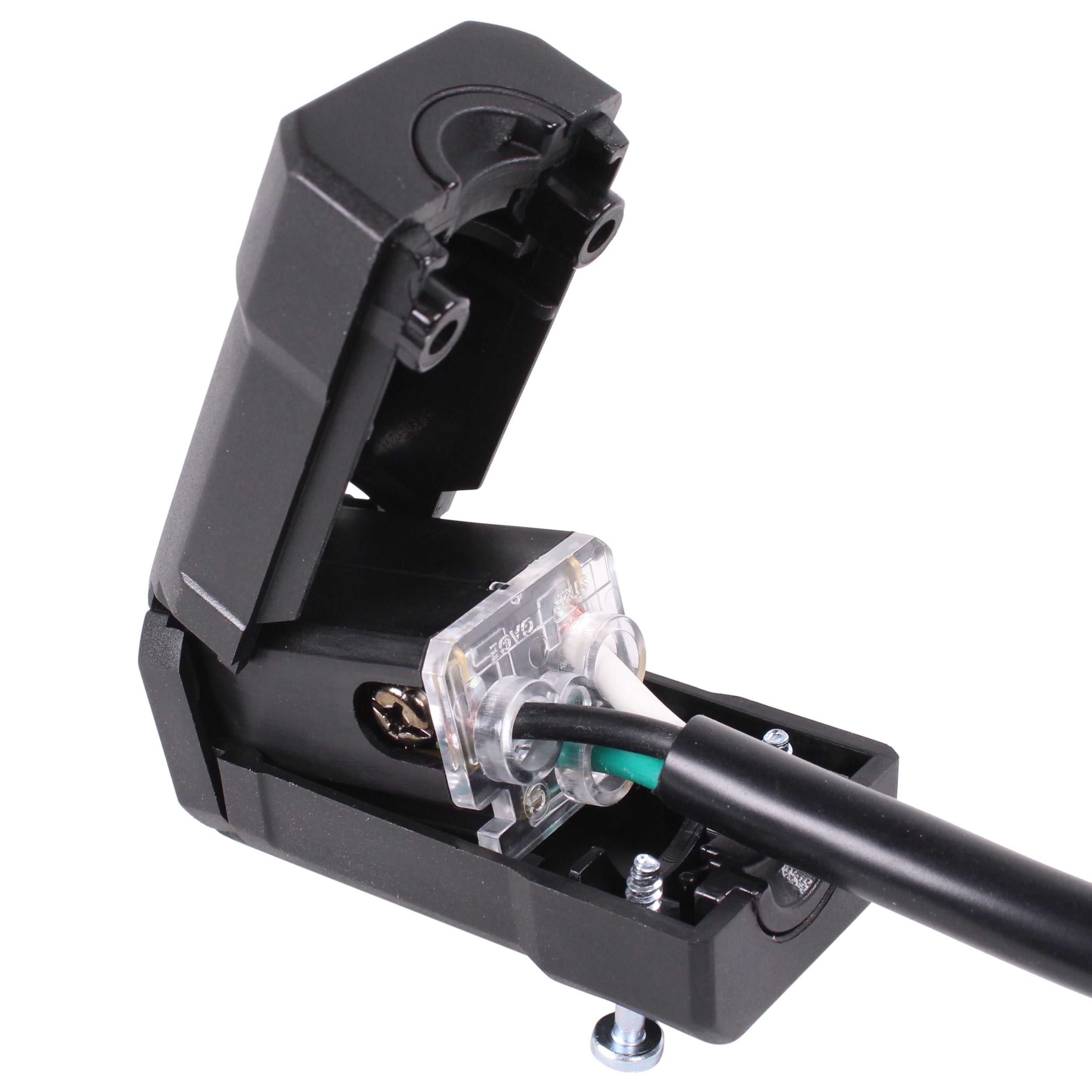 15 AMP - 125 VOLT STRAIGHT BLADE CLAMSHELL FEMALE CONNECTOR