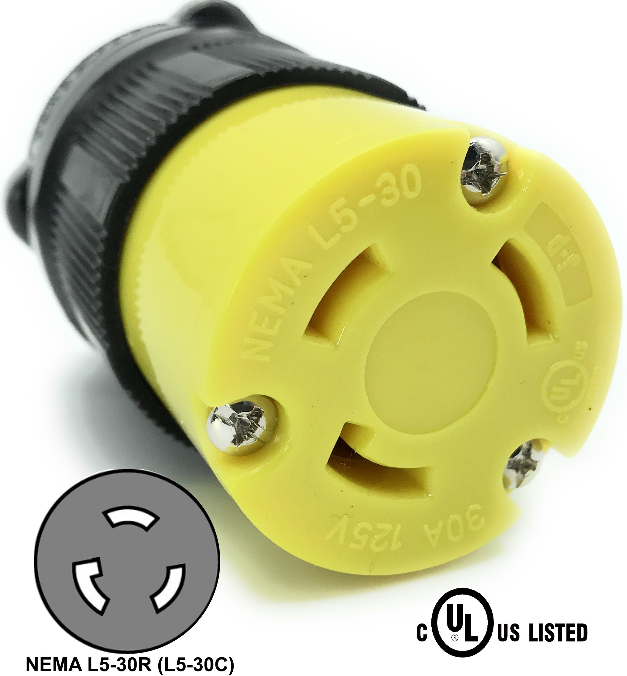 NEMA L5-30R 30A 125V Locking Female Receptacle Plug Industrial Grade 3 ...