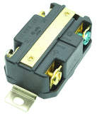 NEMA L14-30R, 30A 125/250 Volt, Flush Mounting Locking Receptacle Socket/Outlet, Black Industrial Grade, (HJP-2710)