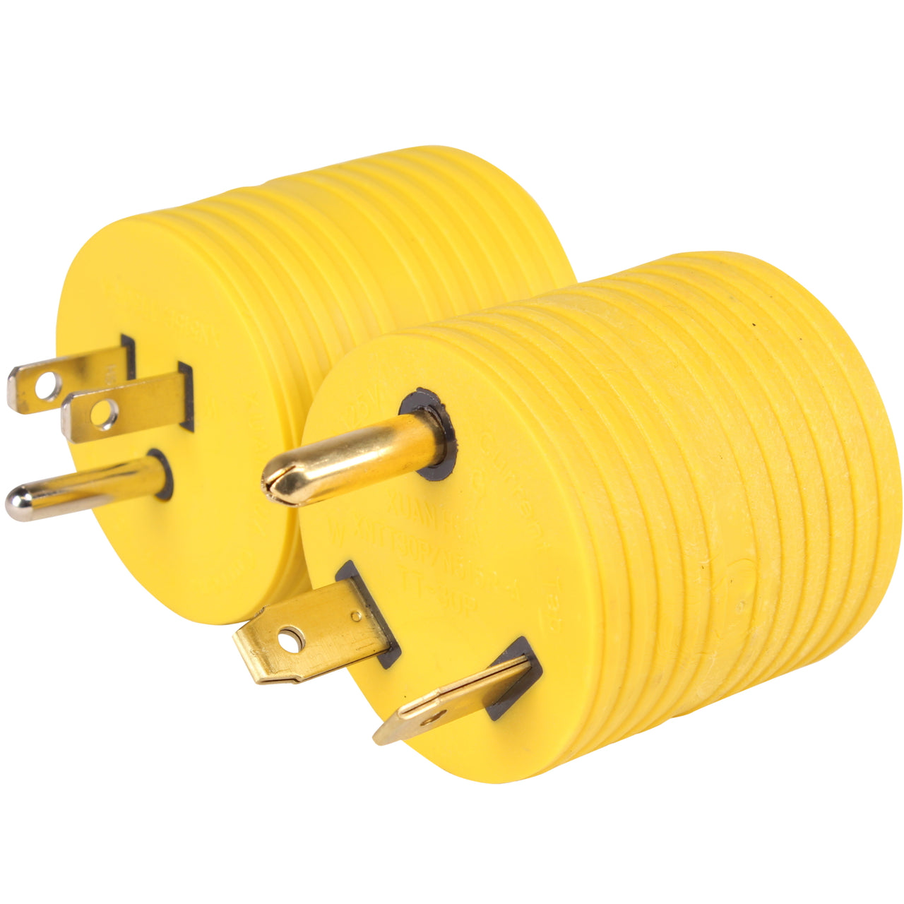 Power Adapter RV Camper Generator Plug Outdoor Electrical Power Converter, Straight Blade TT30 to 5-15, Mini Size (NTT30P/N515R-A, N515P/TT30R-A)