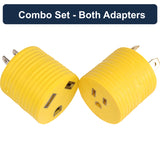 Power Adapter RV Camper Generator Plug Outdoor Electrical Power Converter, Straight Blade TT30 to 5-15, Mini Size (NTT30P/N515R-A, N515P/TT30R-A)