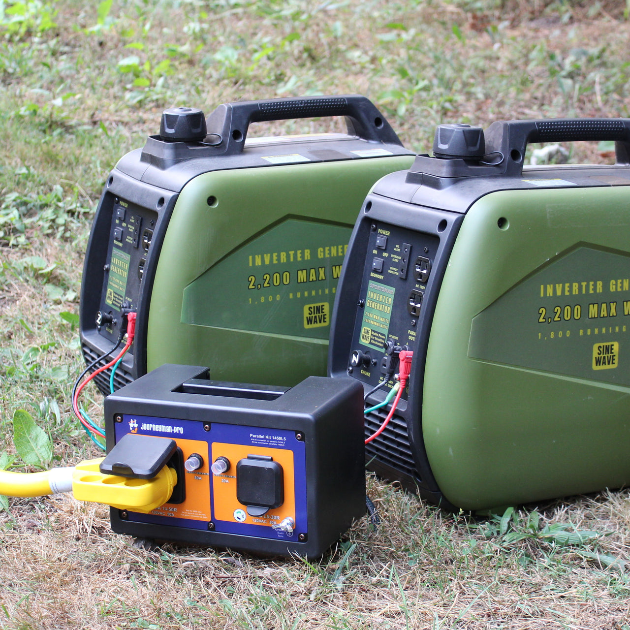 30/50 AMP Inverter Generator Parallel Kit, 125/250 VAC, 14-50/L5-30/TT-30, RV Ready Portable Converter/Adapter