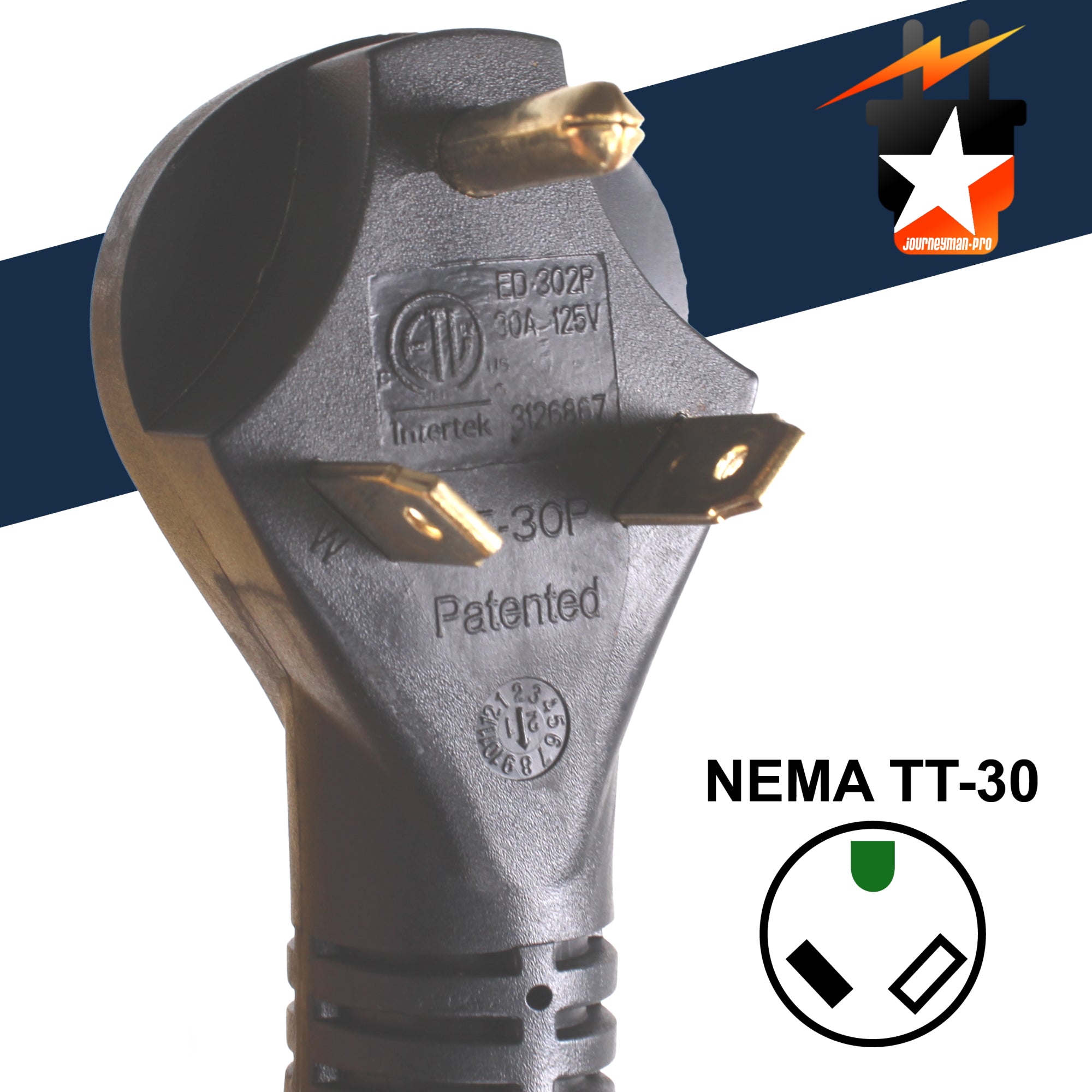 NEMA TT-30P/L5-30R 125V 30A RV Power Extension Cord w/ Twist Lock