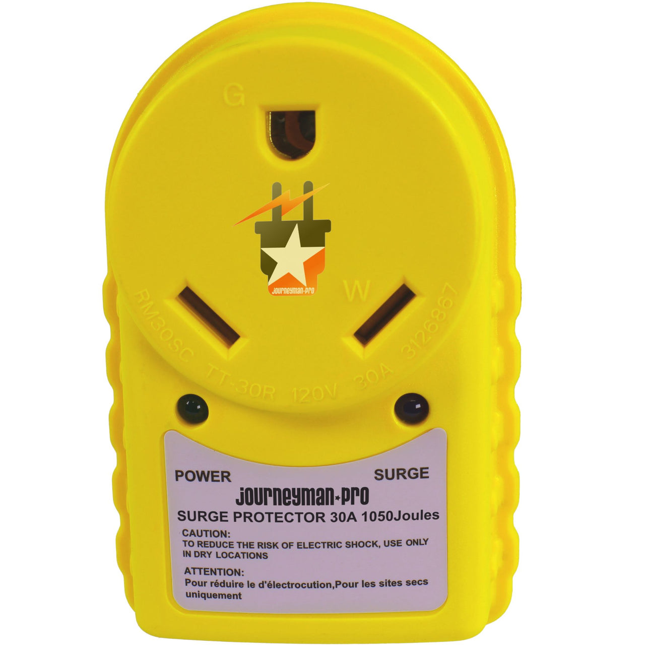 30A RV Surge Protector - Portable Circuit Adapter, Male to Female Plug w/LED Test Indicator TT-30 NEMA , (Male & Female))