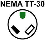 NEMA TT-30C 30 Amp, 125 Volt, 3-Prong Straight Blade Female RV Trailer Generator Plug Connector