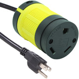 15 to 30 Amp 110 Volt RV Power Cord Adapter, 15A Male Plug (5-15P) Converts to 30A Female Connector (HJP-TT30R-515P)